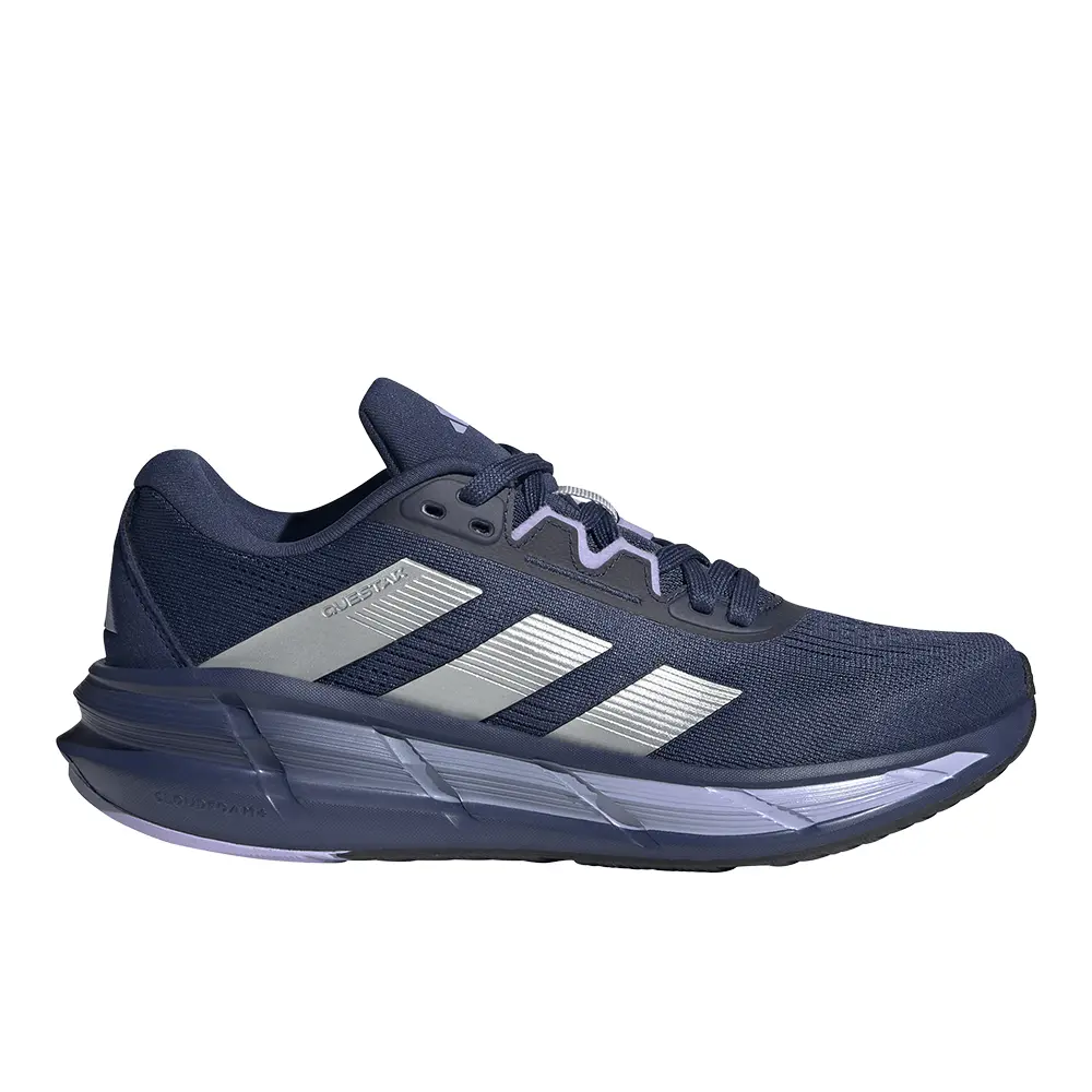 adidas Womens Questar 3 Running Sneakers Shoes - Blue, Silver