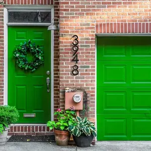 Modern House Numbers for Outside, 8 Inch Coated, Ideal for Mailbox & Yard Decoration, Includes Nail Kit for Easy Installation, House Number Plate