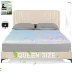 Grounding Sheets  Size, Earth Grounded Fitted Bed Sheet with 10% Pure  Fiber + 90%  , for Improved Sleep & Wellness (Gray,  - 80"x60"x15")