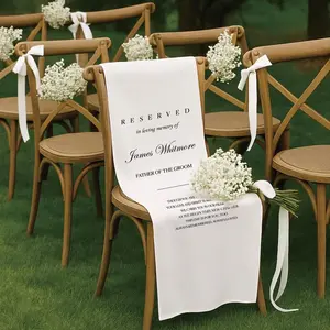 Memorial Wedding Chair Sign, Reserved Banner for Loved Ones, In Loving Memory Sign, Ceremony Tribute, Wedding Aisle Decor, Rustic Accent