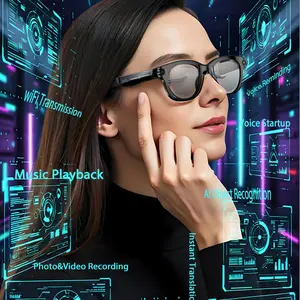 AI Smart Glasses with Camera, Camera Glasses,  Anti-Shake Video Recording, Real Time Translation,AI Voice Assistant,Object Recognition,Bluetooth Sunglasses for Men Women