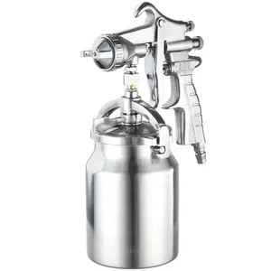 BSS PQ-2 Industrial Siphon Feed Spray Gun, 2.0mm Nozzle High Pressure Air Paint Gun with 1000ml (1L) Aluminum Cup,  Heavy Duty Pneumatic Sprayer for Large Area Painting, Woodworking, Metal Rust Prevention & Construction, 50-72 PSI