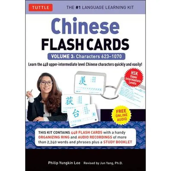 Chinese Bilingual Vocabulary Flash Cards Kit Volume 3 - HSK Upper Intermediate Level (Online Audio, Organizing Ring, CD Audio, Booklet) - Philip Yungkin Lee, Mixed Media Language Learning Product, Bilingual Flash Cards
