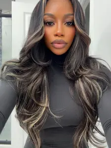 Long Body Wave Lace Front Wigs for Women, Synthetic 13x4 HD Lace Front Wig Without Bangs, Glueless Soft and Breathable Wigs Perfect for Daily Wear & Costume Parties.