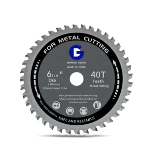 【Metal and Wood Dual-Use】165mm (6-1/4") 40-Tooth Universal Saw Blade, Capable of Cutting Iron/Aluminum/Wood, Inner Diameter 20mm, Sharp and Efficient carbide tip Two-Speed summervibes grindertools