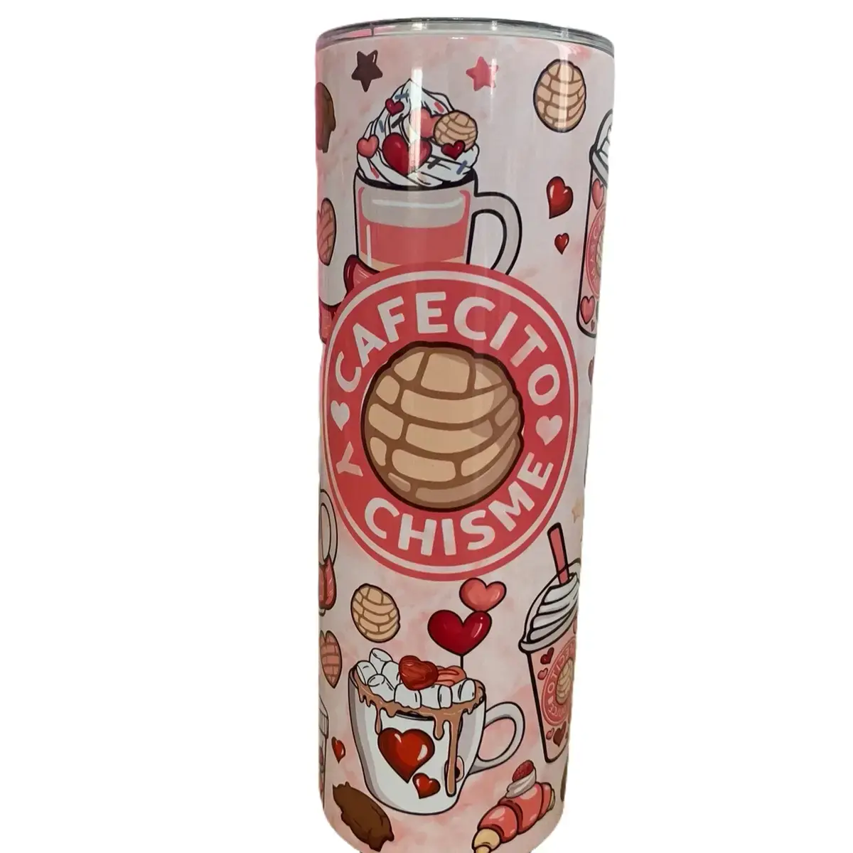 Valentine Mexican cafecito y chisme tumbler Coffee Drinkware
