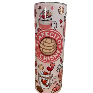 Valentine Mexican cafecito y chisme tumbler Coffee Drinkware