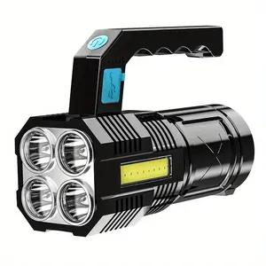 Rechargeable LED Flashlight, Outdoor Flashlight With Handle, Brightest Flashlight, Portable Flashlight for Camping, Hiking & Fishing