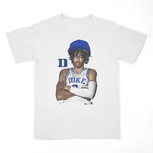 Isaiah Evans Portrait White Tee Vintage Graphic Tee, Gift for Fan, Y2K Shirt.