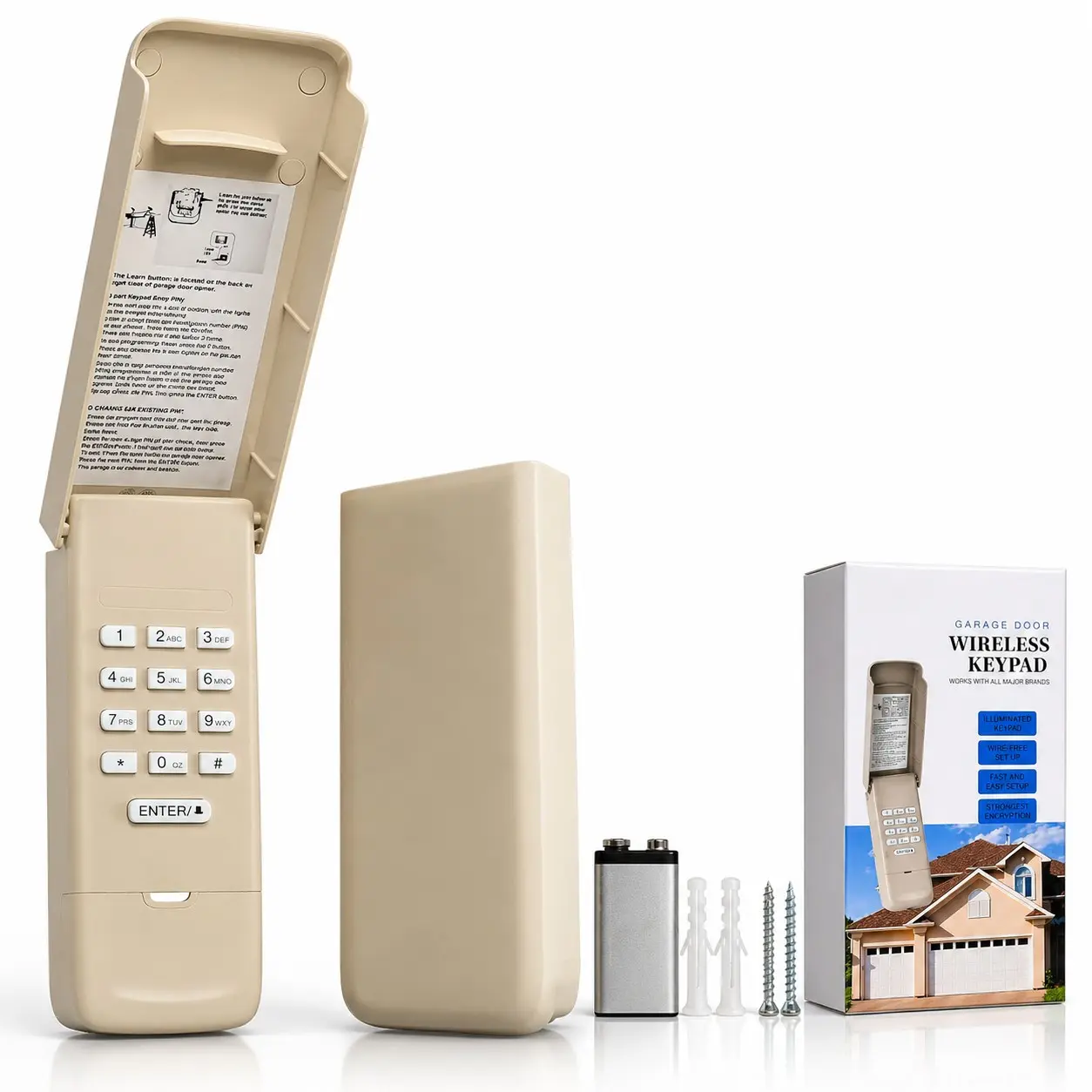 877MAX 878MAX Universal Garage Door Opener Keypad for Liftmaster Chamberlain Craftsman Wayne Dalton Openers Produced Since 1993