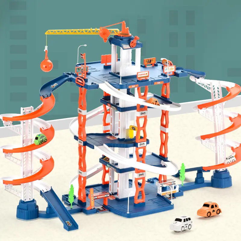 Diy Children's Parking Toy Car Parking Lot Building Assembly Multi-Layer Rail Track Slot Garage Toys for Children Boy Gifts & Birthday Toy
