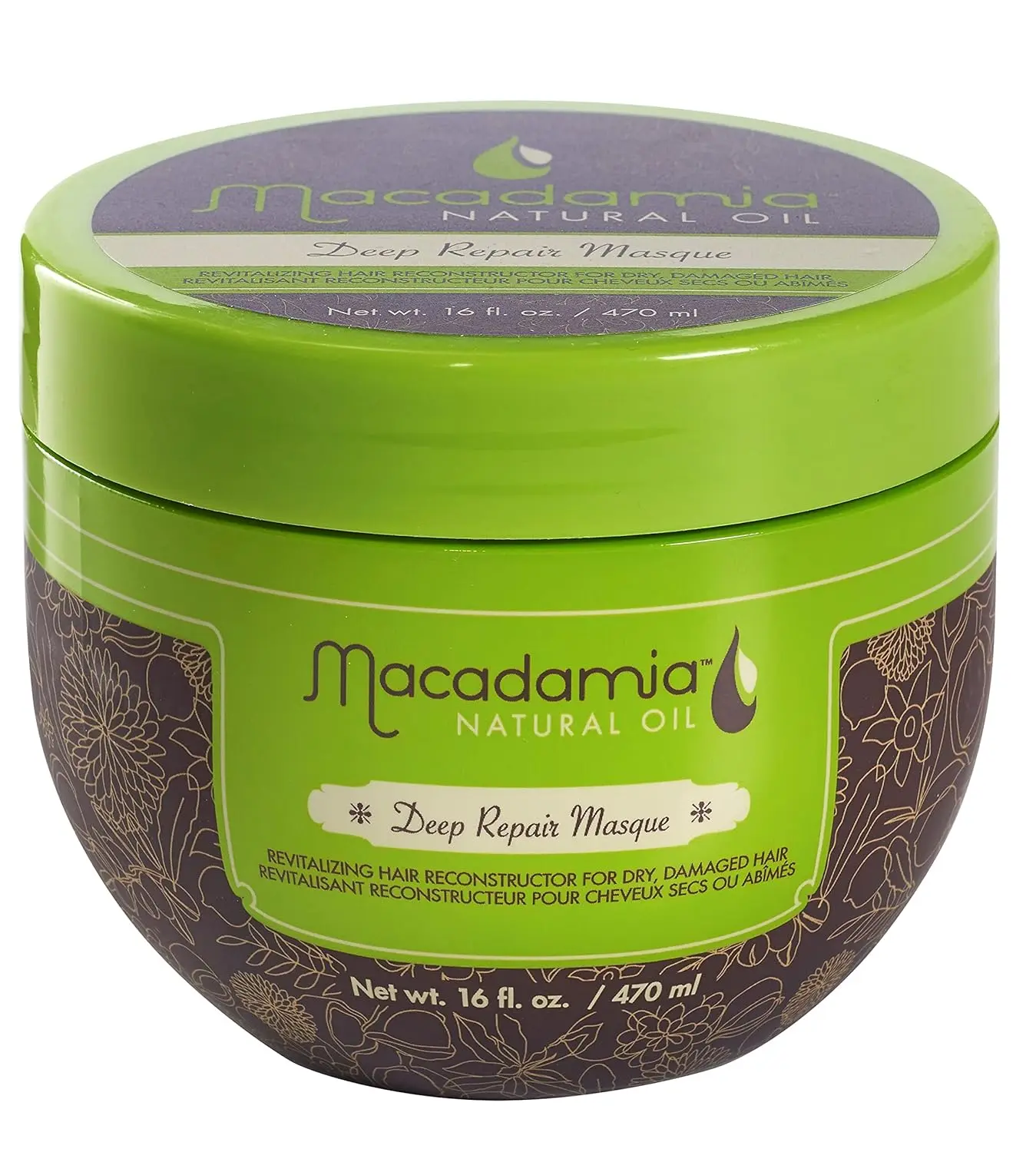 Macadamia Natural Oil Deep Repair Masque – Revitalizing Hair Reconstructor for Dry & Damaged Hair, Intensive Nourishing Hair Mask, 16 fl oz