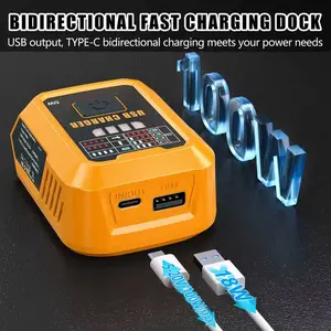 Beytvyow PD100w rechargeable version USB Battery Adapter is compatible with DeWalt batteries 14.4-18v (New product promotion ongoing!)