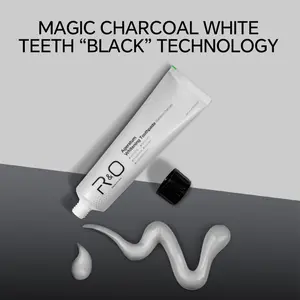 R&O Brightening Fresh Breath with Bamboo Charcoal, 4 pieces, Oral Care Toothpaste for Adults, Deep Cleaning Toothpaste, 3.53 oz Super Whitening Toothpaste Cleansing