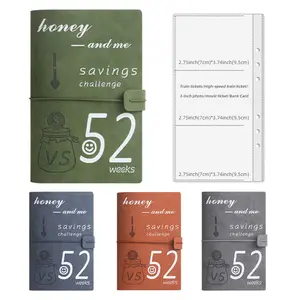 Honey and Me Savings Challenge 52 Weeks Savings Money Notebook - Binder with Easy-to-Read Design, Ideal for School Supplies and Back to School Use