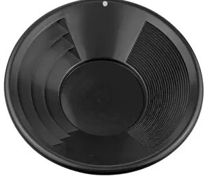 10 INCH PLASTIC DUAL RIFFLE PAN - BLACK 10 INCH PLASTIC DUAL RIFFLE PAN - BLACK
