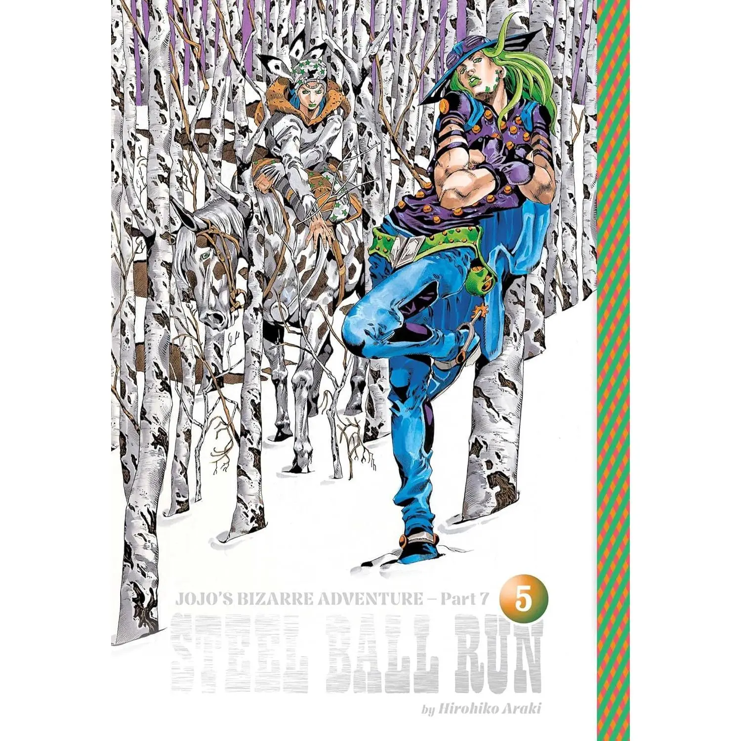 JoJo's Bizarre Adventure: Part 7 - Steel Ball Run Vol. 5 Shonen Jump Hardcover Comicbook, Heroic Battle Series Manga