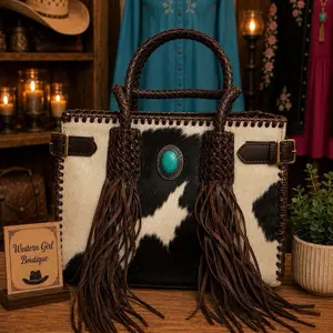 Cowhide leather purse