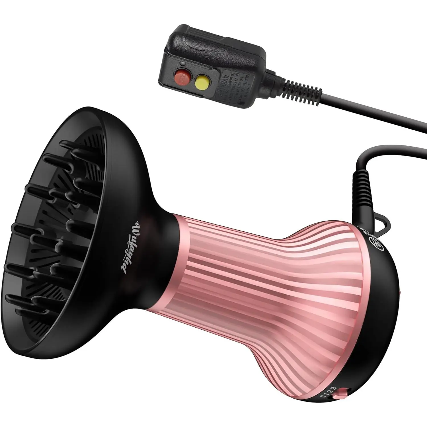 Diffuser Hair Dryer for Curly Hair with Ceramic Technology, Lightweight Elegance, 2-in-1, Gifts for Her, Reduces Frizz, Enhances Curls, Volumizes, Portable Hair Dryer, ALCI Safety Plug advanced ionic