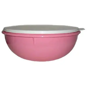 FIXand Mix Bowl - Pink Tableware with White Lid, Round Shape