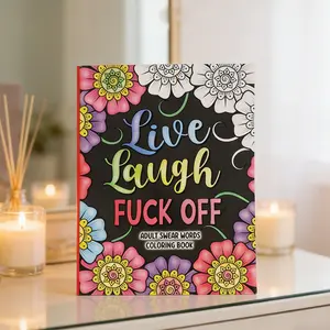 Adult Stress Relief Coloring Book, Humorous Design, Watercolor Floral Design, Perfect Gift for Adults Seeking Relaxation & Creativity, Ideal for Mindfulness