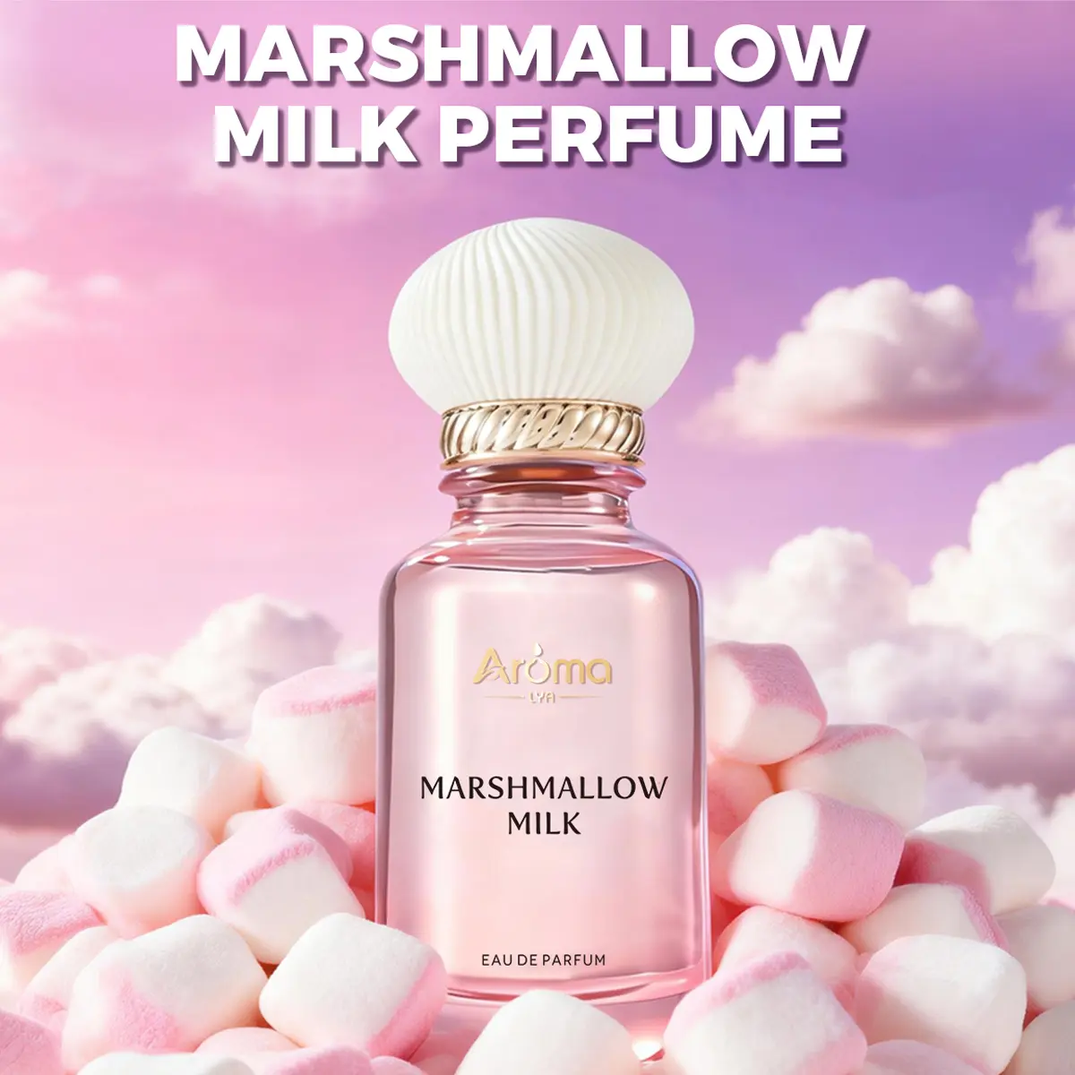 Marshmallow Milk Eau De Parfum 58ml (1.96 oz) Honey Caramel Roasted AlmondTravel Work Parties Dates Women’s Perfume, Long Lasting Fragrance, Perfect Gift