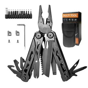 Source Factory Multi-Function Tool Pliers 28-in-1 Outdoor Stainless Steel Folding Pliers Camping Tactical Multi-Purpose Pliers