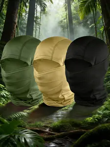 3pcs/2pcs/1pc Unisex Solid Color Balaclava Mask Neck Gaiter Headwear Breathable Ski Mask for Men Women Outdoor Sports Hiking Fishing Commuting Suitable for Daily Wear Outdoor Dustproof Mask
