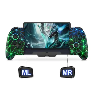 ESYWEN Switch Controllers for Switch/OLED Controller, Upgrade Hall Effect Joystick for Handheld Mode with Battery/Mapping