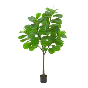 Garvee 5.8ft Tall Artificial Fiddle Leaf Fig Tree with 65 Decorative Silk Leaves in Pot - Elegant Indoor Plant for Home, Office, Living Room, and Corner Decor