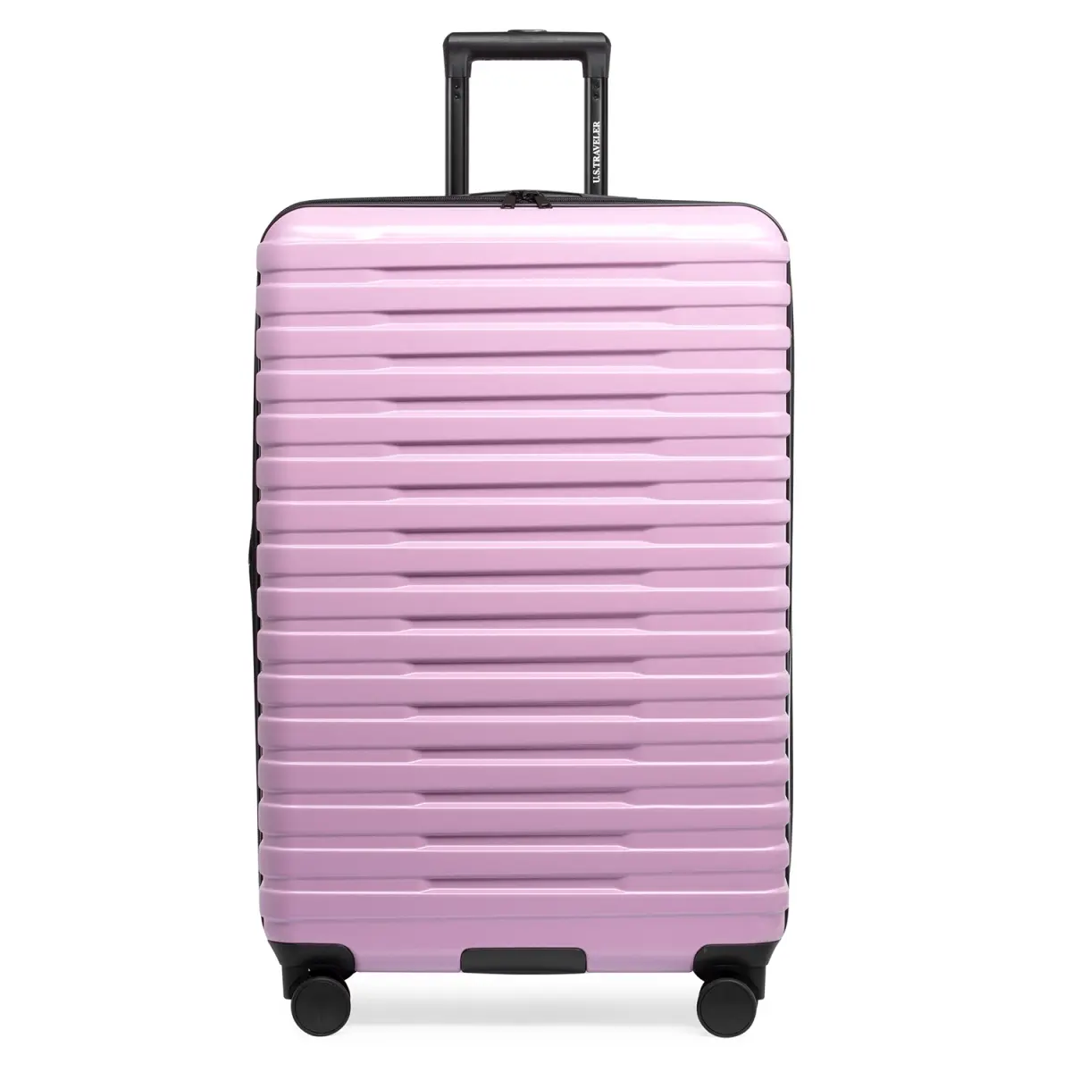 Hardside Checked Luggage, Boren 30-inch Large Spinner Suitcase with Expandable Body, Top Handle, and 360-Degree Wheels, Lavender, 30" Large, Side Handle, 4 Wheels 360 Rotation