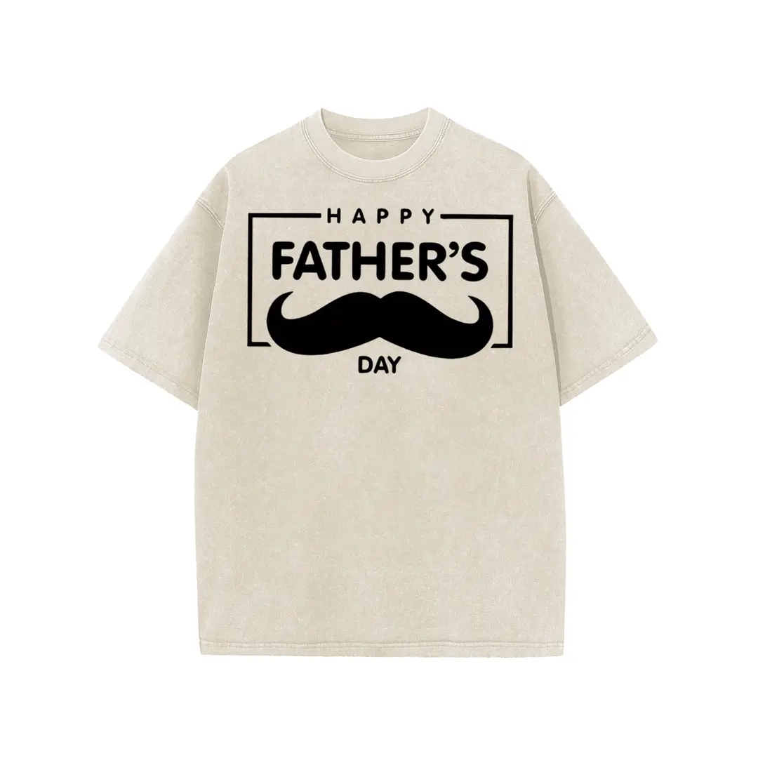 Digitex Unisex Acid Washed "Father’s Day" Graphic T-Shirt, Heavy Cotton Short Sleeve Crewneck Tee for Dad Gifts, Holiday Wear and Everyday Use