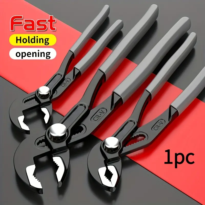 Professional Multi-Functional Water Pump and Wrench Set, Chrome Vanadium Steel, Industrial Large Mouth Pliers, Multiple Tools, Heavy Duty