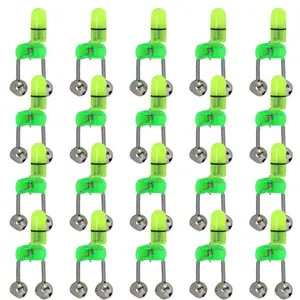 20 Packs LED Night Fishing Rod Bite Bait Alarm Light with Twin Bells Ring Fishing Bite Alarm Indicator On Fishing Rods stuff tiktokshopspringglowup