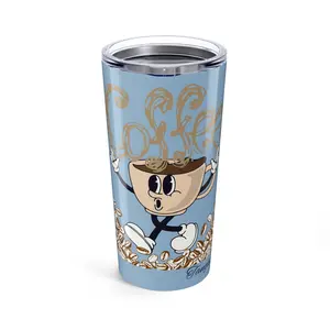 Let's Coffee Tumbler 20Oz Stainless Steel Portable Water Bottles with Glossy Finish & Vibrant Wraparound Print for Hot & Cold Beverages Dishwasher Safe Gift for Coffee Lovers