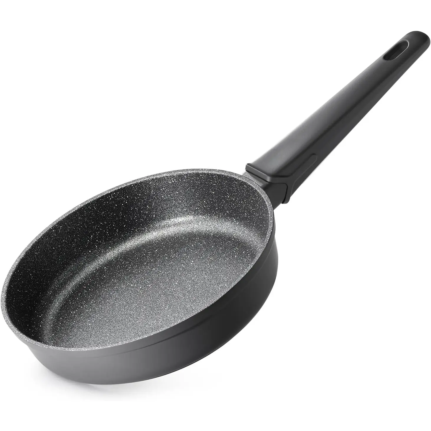 SOHO 8-Inch Non Stick Frying Pan - Nothing Sticks, Never Warps, Lasts Longer,  Skillet with Heat-Resistant Handle, PFOA Free, Oven & Dishwasher Safe, Black