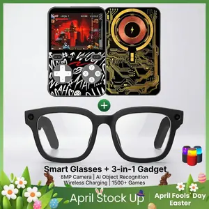 [Bundle & Save] AI Smart Glasses with 800W HD Camera – OpenAI Recognition, 1080P Anti-Shake Video, Real-Time Translation & Long Battery Life – Travel, Outdoor Adventures, Daily Fun, Hands-Free Convenience, Ideal Gift for Tech Enthusiasts