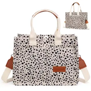Large Canvas Tote Bag for Women with Mutil Pockets & Removable Strap Ideal Church Bag for Work Travel Gym & Everyday Use