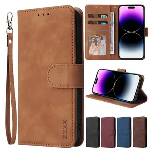 Leather Case Wallet Card Slot Magnetic Flip For Samsung Galaxy S25 Edge S24 Ultra S23 Plus S22 S21 FE S20 FE Note 20 10 Lite 9