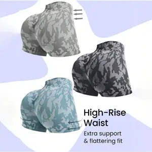 Butt-lifting Fitness Sports High-waisted Tummy-control Elastic Tight-fitting Anti-exposure Quick-dry Yoga Shorts for Extra Support & Flattering Fit