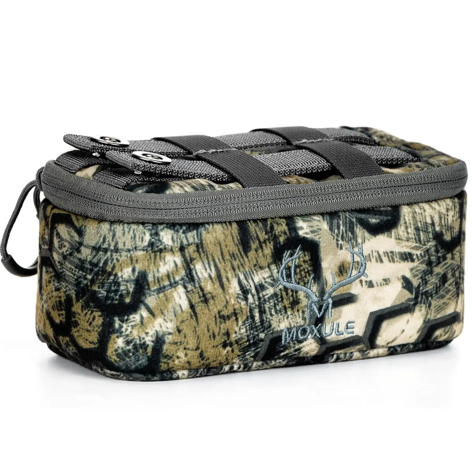 Binocular Harness Bottom Pouch - Zippered Pocket Expandable Water-Resistant Detachable Storage Bag Attachment Camo Durable Outdoor Hiking Backpacks