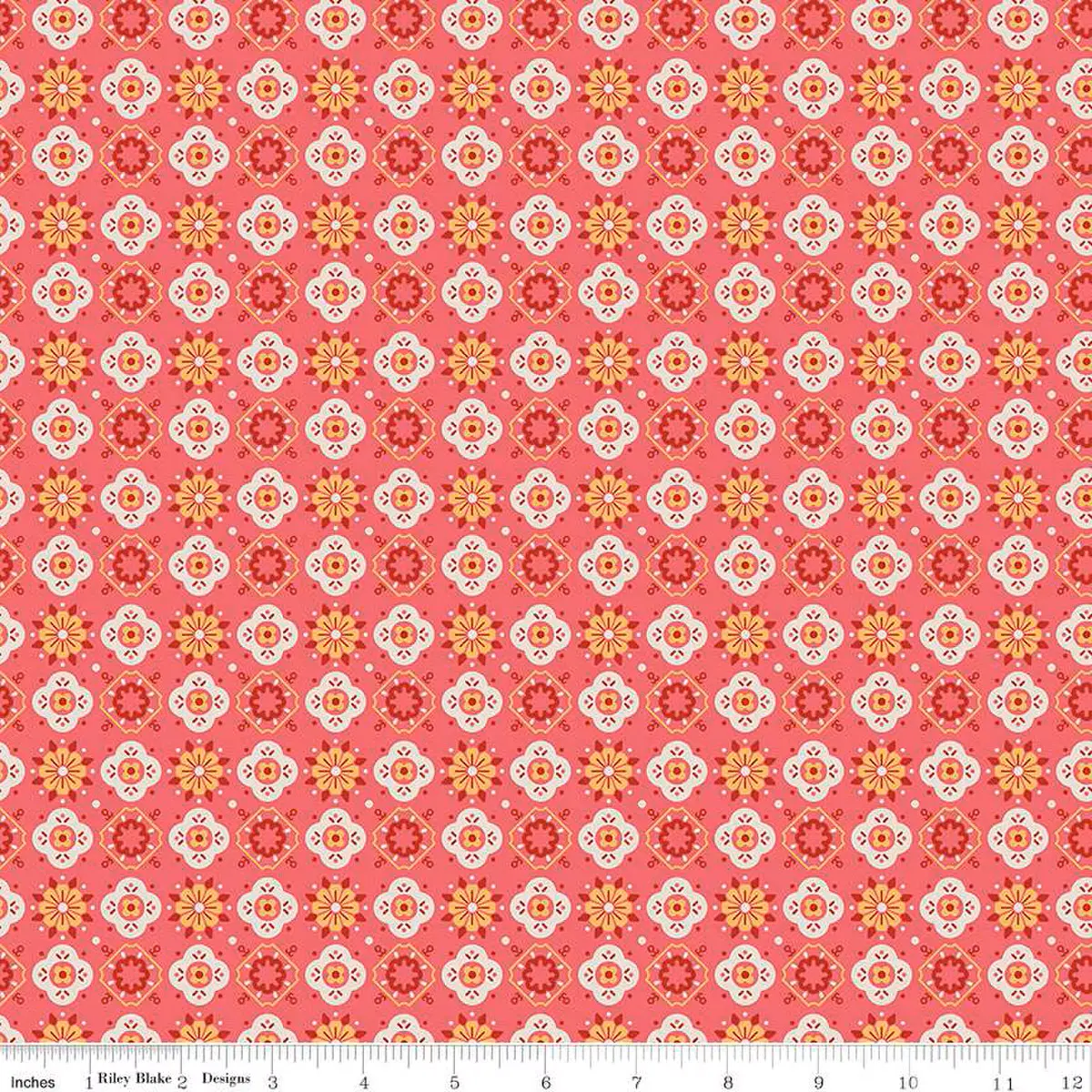 Fabric Riley Blake Honor Tea Rose Americana by the Quarter Yard C16092-TEAROSE