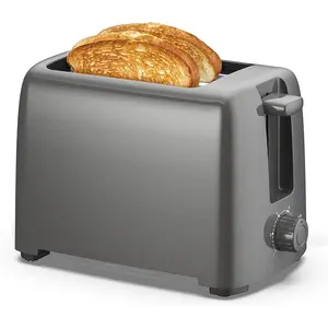 Cool-Touch 2 Slice Toaster, 6 Toast Settings & Cancel Function, Extra Wide 1.25" Slots Easily Fits Breads, English Muffins, Bagels & Waffles, Gunmetal Gray