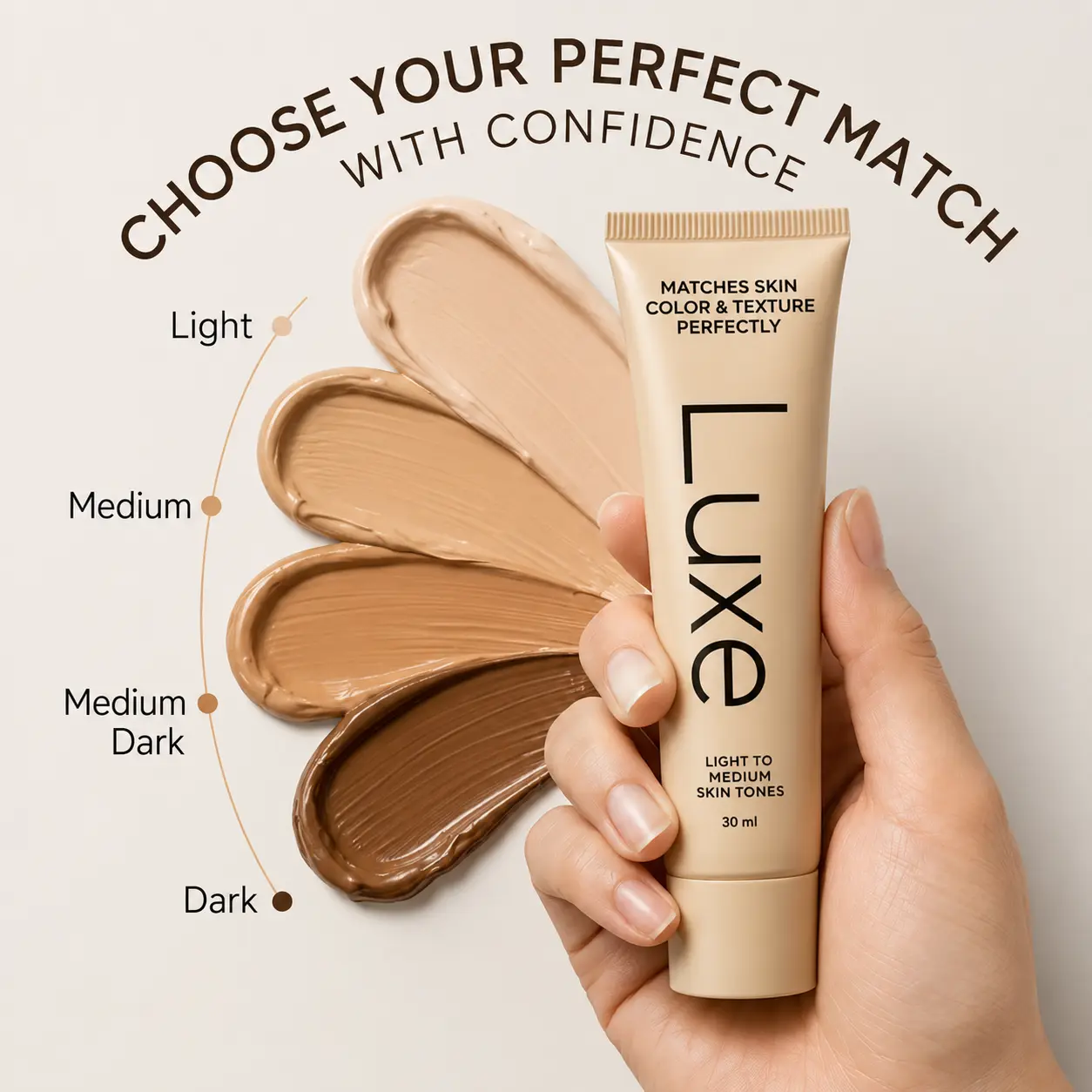 Color-Changing Concealer Foundation for an Even Skin Tone, Lightweight Buildable Coverage with a Natural Radiant Finish - Long Lasting Cosmetic Makeup Products for Adults, 30 ml, All Day Coverage, Long Wear Foundation, Smoothing