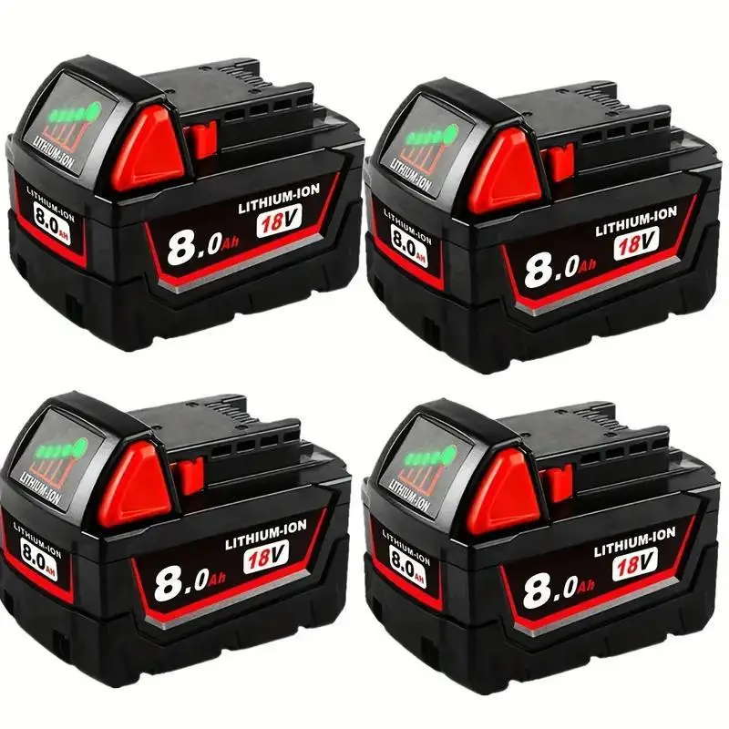 M18 18V 8.0 AH 18V Replacement Battery for Milw M-18 Battery Pack Compatible with Milw M-18 8.0Ah Lithium Battery 48-11-1890,48-11-1850, 48-11-1828, 4