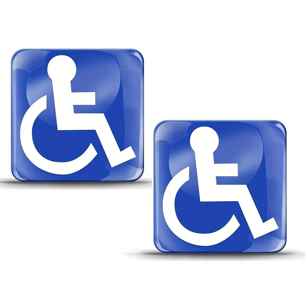 2pcs Disabled Handicap Parking Permit Sign Wheelchair Handicapped Emblem Stickers Badge Decal Auto Moto Windows Stickers