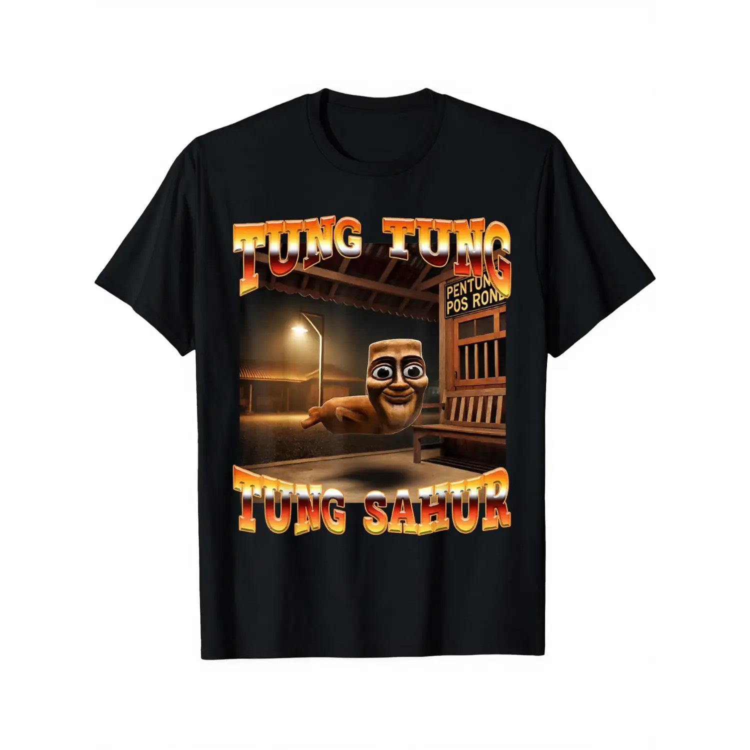 100% Cotton Flying Tung Tung Sahur Tuff Brainrot Meme Teens T-Shirt Unisex Clothing Streetwear
