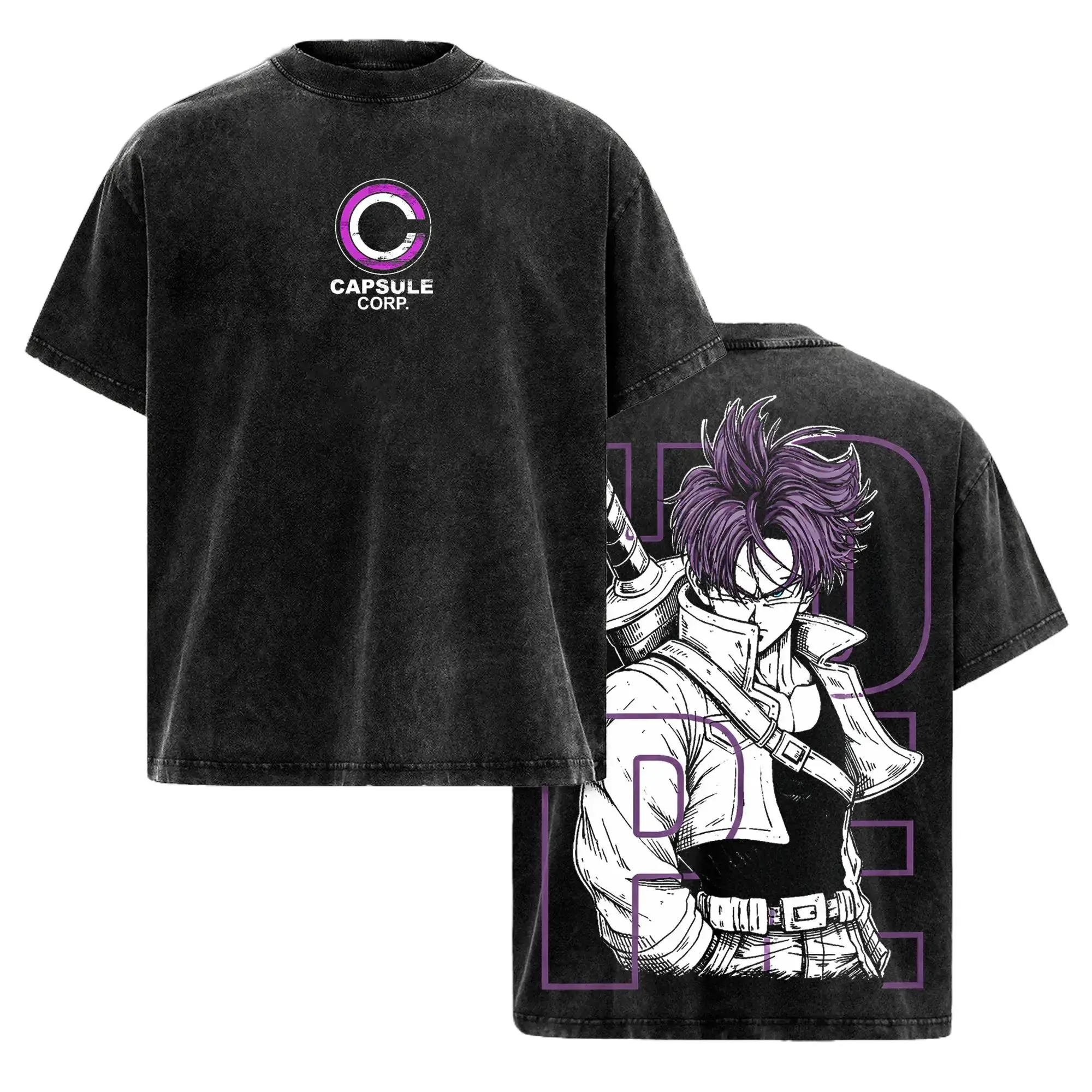 [HM 100%cotton]Trunks - DBZ Graphic Tee Vintage Washed Shirt Unisex Streetwear Anime Shirt Future Trunks Saiyan Tee DBZ Z Shirt Gift for Anime Lovers DBZ Fans,Graphic shirts,s day fashionoutfit,funny meme shirt,casual style graphic,oversized tshirts