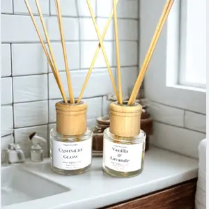 Reed Diffuser Set 50ml   Aromatherapy Diffuser with Sticks - Calming Home Fragrance Air Diffuser for Bathroom, & Office - Gift Set  Scented Oil