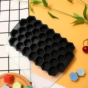 Honeycomb Ice Cube Tray, 1/2/3 Counts Silicone Ice Cube Mold, Easy To Release Ice Tray for Cocktail & Whiskey, Bar Utensils, Ice Cubes Maker, Home Bar Accessories, Ice Molds